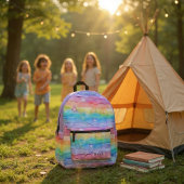 Pretty Watercolor Pastel Rainbow Stars Bedrukte Rugzak