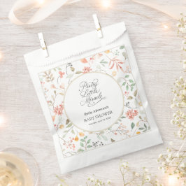Pretty Watercolor Wildflower Baby Shower Favor Bag Bedankzakje
