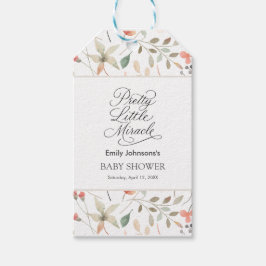 Pretty Watercolor Wildflower Baby Shower Gift Tag Cadeaulabel