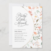 Pretty Watercolor Wildflower Baby Shower Kaart (Voorkant)