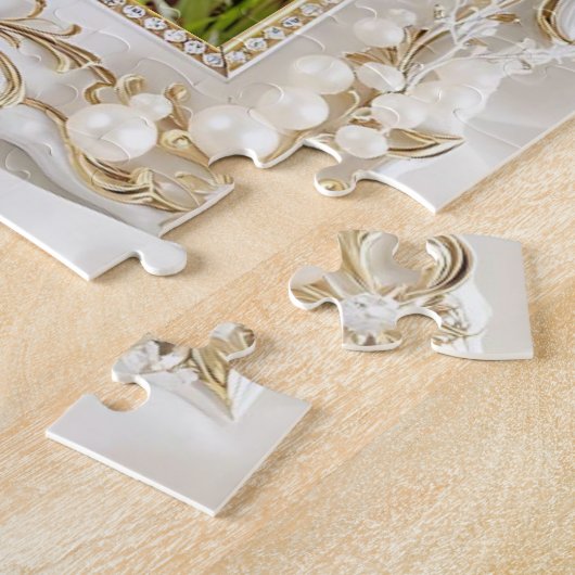 Pretty Wedding Personalized Photo Legpuzzel (Zijkant)