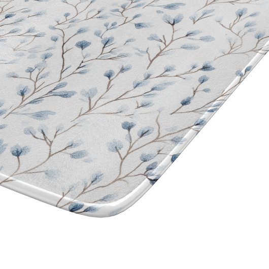 Pretty White Blue Floral Bridal Shower Snijplank (Hoek)