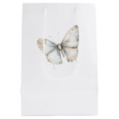 Pretty White Butterfly Bruidsdouche Medium Cadeauzakje (Achterkant)