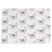 Pretty White Butterfly Bruiloftsfeest Groot Cadeauzakje (Voorkant)