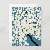 Pretty White Flowers Blossom Tree Art Briefkaart (Voorkant / Achterkant)