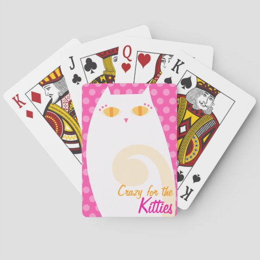Pretty White Kitty Custom Pokerkaarten (Achterkant)