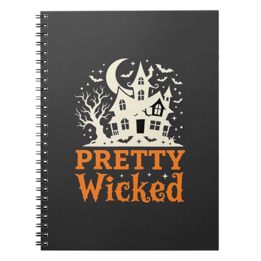 Pretty Wicked Halloween Haunted House_1 Notitieboek (Voorkant)
