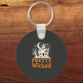 Pretty Wicked Halloween Haunted House_1 Sleutelhanger (Voorkant)
