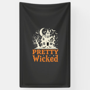 Pretty Wicked Halloween Haunted House_1 Spandoek