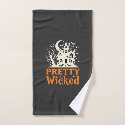 Pretty Wicked Halloween Huis van Horrors_1 Handdoek (Handdoek)