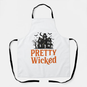 Pretty Wicked Vintage Halloween Geheime Huis T-shi Schort
