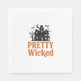 Pretty Wicked Vintage Halloween Geheime Huis T-shi Servet