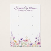 Pretty Wildflower Three Pairs Earring Display Card Visitekaartje (Voorkant)