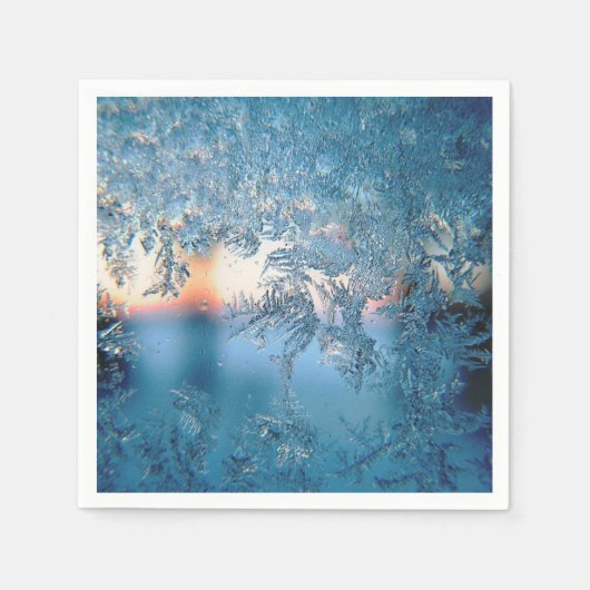Pretty Winter Frosted Glass Photo Servet (Voorkant)