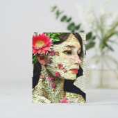 Pretty Woman Art Collage Briefkaart (Staand voorkant)