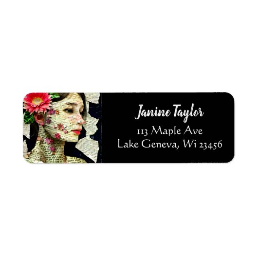 Pretty Woman Art Collage   Etiket (Voorkant)