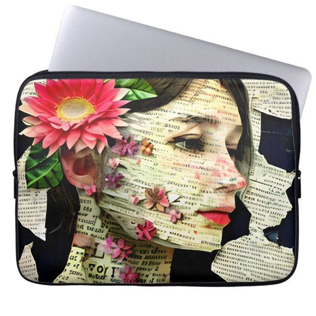 Pretty Woman Art Collage   Laptop Sleeve (Voorkant)