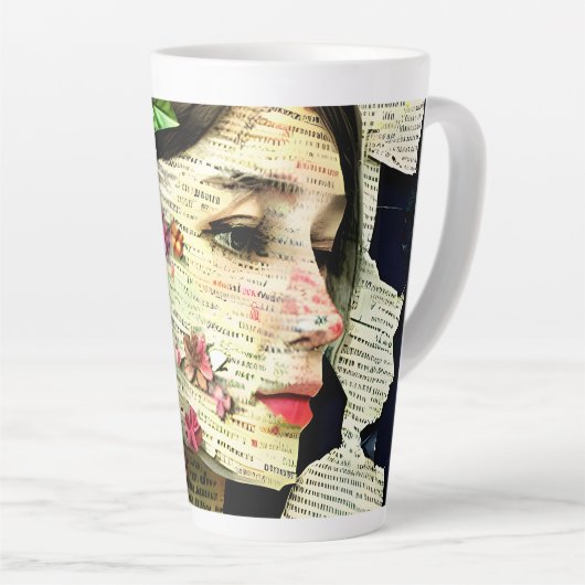 Pretty Woman Art Collage Latte Mok (Rechterhoek)
