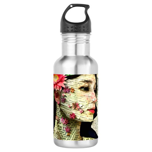 Pretty Woman Art Collage Waterfles (Voorkant)