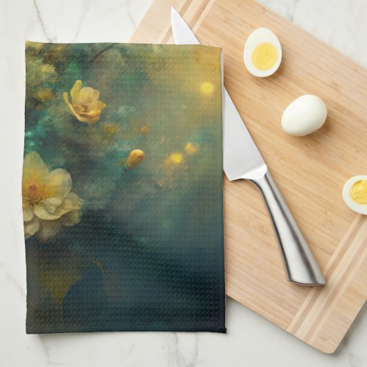 Pretty Yellow Flowers  Theedoek (Quarter Fold)