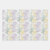 Pretty Yellow Purple Floral Books Clock Birthday Inpakpapier Vel (Voorkant 3)