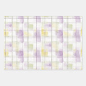 Pretty Yellow Purple Floral Books Clock Birthday Inpakpapier Vel (Voorkant 2)