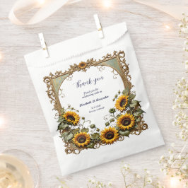 Pretty Yellow sunflower with art frame wedding  Bedankzakje