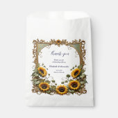 Pretty Yellow sunflower with art frame wedding  Bedankzakje (Voorkant)