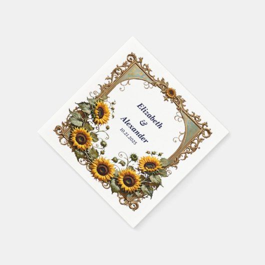 Pretty Yellow sunflower with art frame wedding  Servet (Hoek)