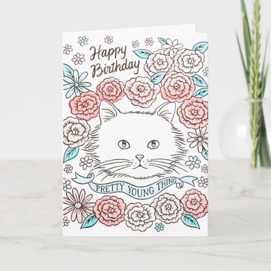 Pretty Young Thing Letterpress Kaart (Voorkant)