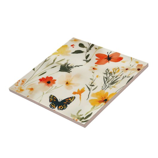 PrettyFlower Field Tegeltje (Zijkant)
