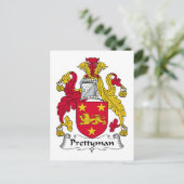 Prettyman Family Crest Briefkaart (Staand voorkant)