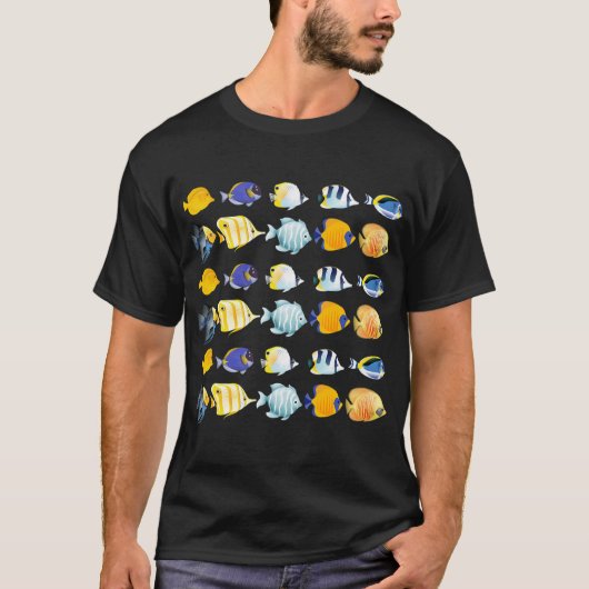 Pretvis Blauw & Geel T-shirt (Voorkant)