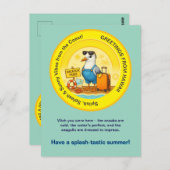 pretvogel spetterend zonnig bestemmingsgroet briefkaart (Voorkant / Achterkant)