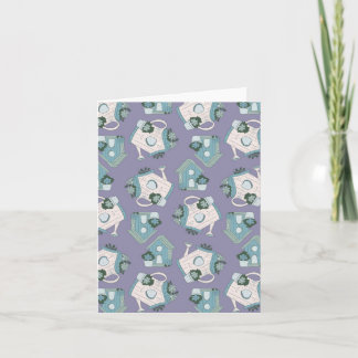 Pretvogelhuisontwerp paars blauw wit