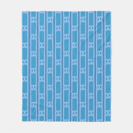 Pretzel Blauw met Fantasie Fleece Deken