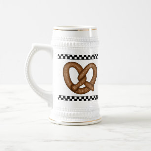 Pretzel Ceramic Stein Bierpul