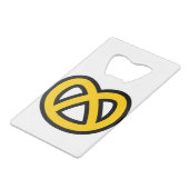 Pretzel Creditkaart Flessenopener (Achterkant Gekanteld)