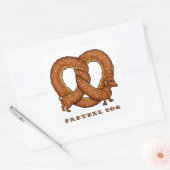 Pretzel Dog Dachshund Vierkante Sticker (Envelop)