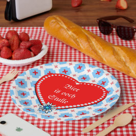 Pretzel harten Beieren Edelweiss Papieren Bordje