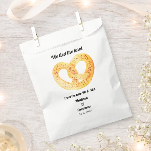 Pretzel Heart Wedding Donut Bedankzakje (Geknipt)