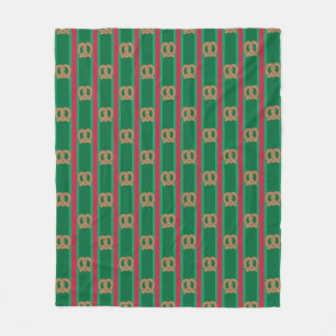 Pretzel Kerst Pretzel Leuk en Fantasievol Fleece Deken