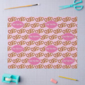 Pretzel Liefde met aangepaste tekst Herhaal Patroo Tissuepapier (Craft)