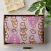 Pretzel Liefde met aangepaste tekst Herhaal Patroo Tissuepapier (Geschenk)