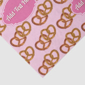 Pretzel Liefde met aangepaste tekst Herhaal Patroo Tissuepapier (Detail)