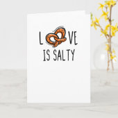 Pretzel Love Gezegde Kaart (Gele Bloem)