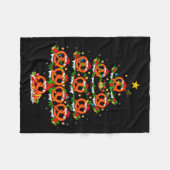 Pretzel Lover Xmas Lighting Pretzel Christmas Tree Fleece Deken (Voorkant (Horizontaal))