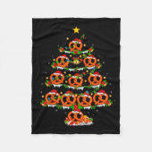 Pretzel Lover Xmas Lighting Pretzel Christmas Tree Fleece Deken (Voorkant)