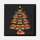 Pretzel Lover Xmas Lighting Pretzel Christmas Tree Magneet (Voorkant)