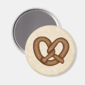 Pretzel met Beige BKGD Magnet (Voorkant / Achterkant)